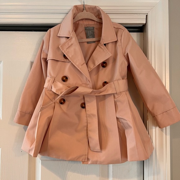 Girls pale pink peacoat - Picture 1 of 4